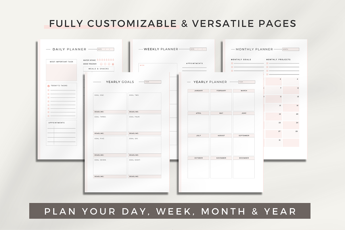 Editable Planner Template Canva, a Stationery Template by Designs by Darowan (Photo 4 of 11)