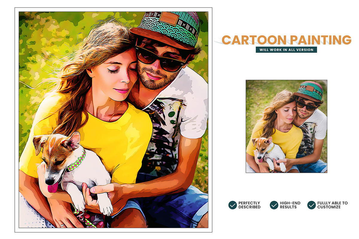 Cartoon Painting Effect, an Action Add-On by U_Design (Photo 6 of 8)