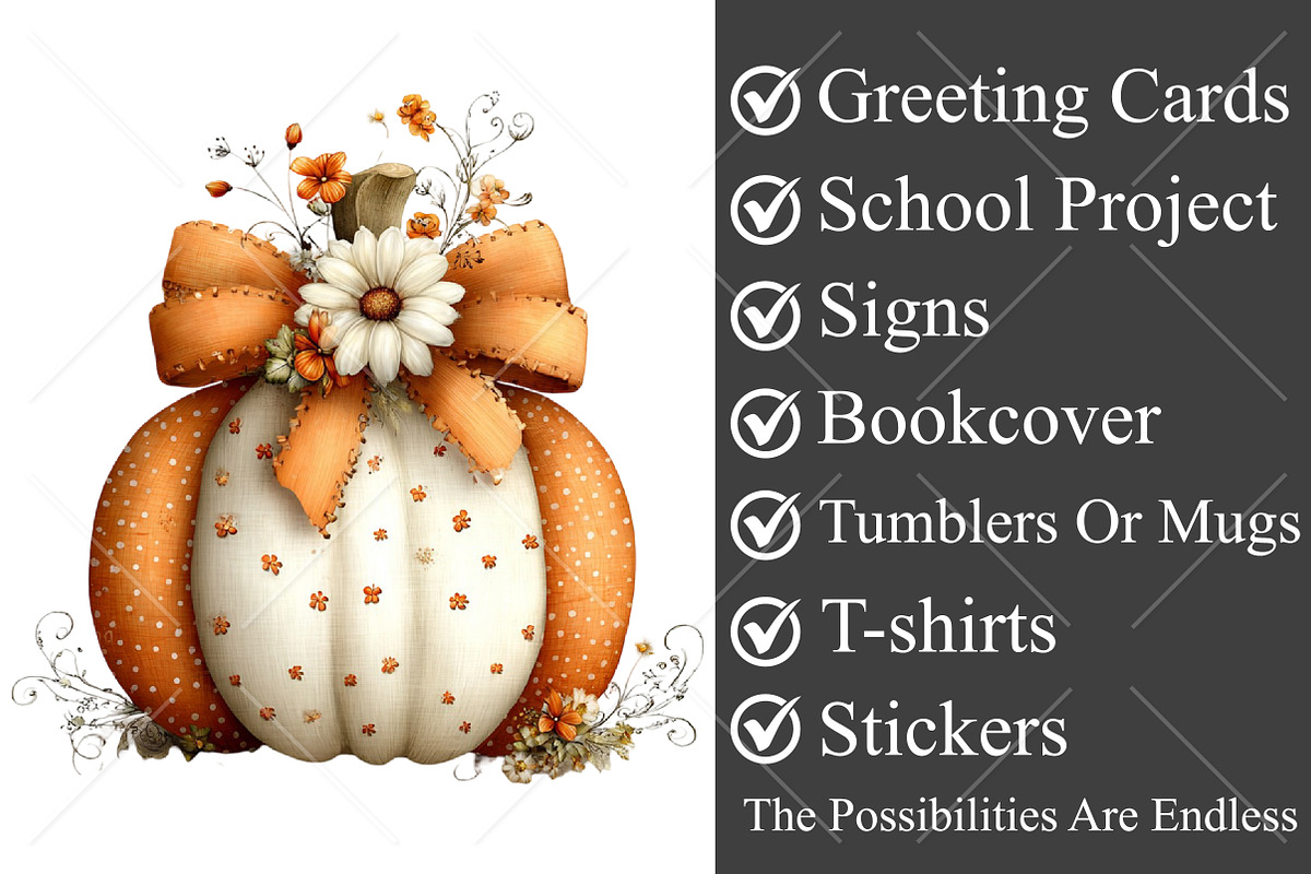 Whimsical Orange Cream Pumpkin PNG, a Seasonal Illustration by Canvas Craft (Photo 3 of 10)