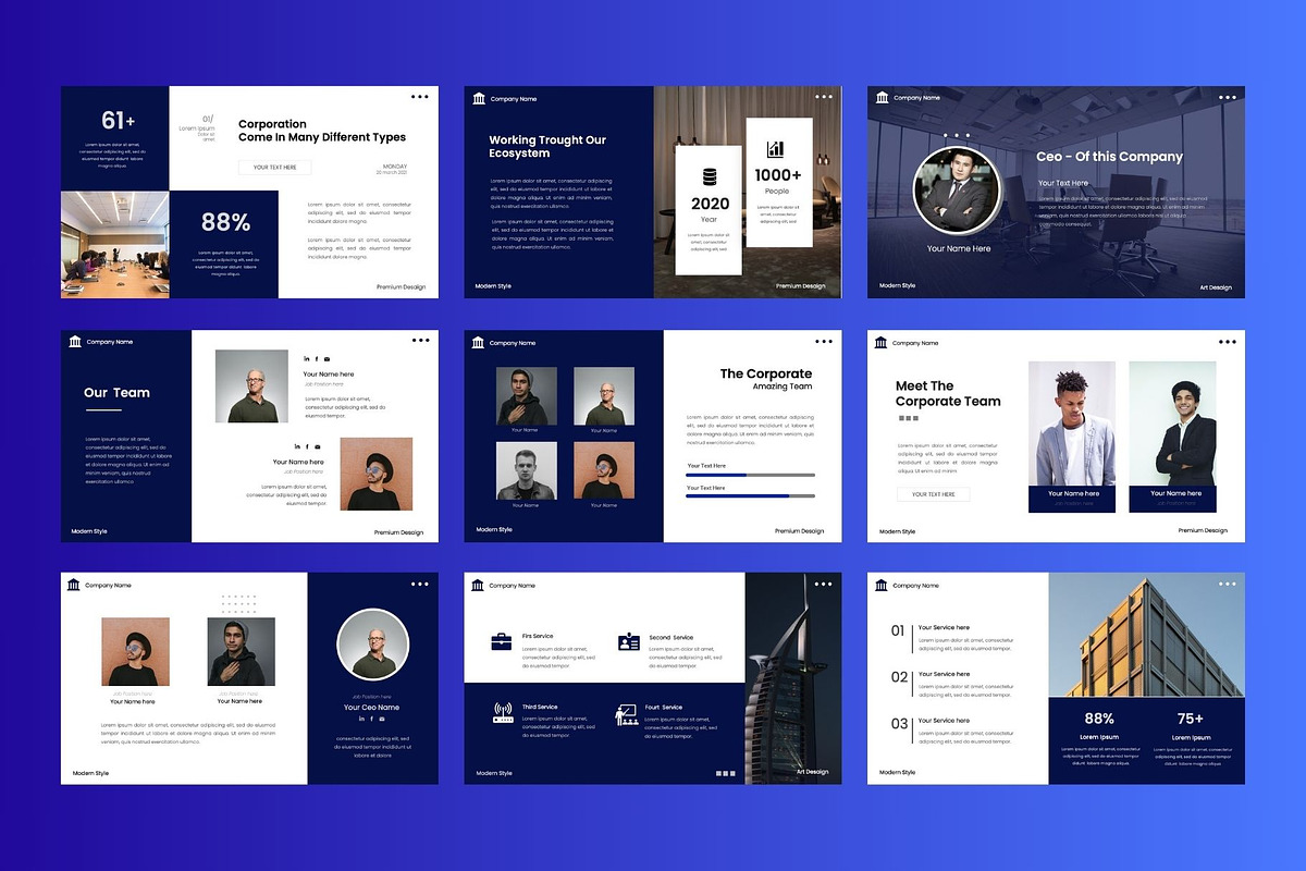 Corporate  Business PowerPoint, a Presentation Template by Rizki Herdian (Photo 3 of 6)