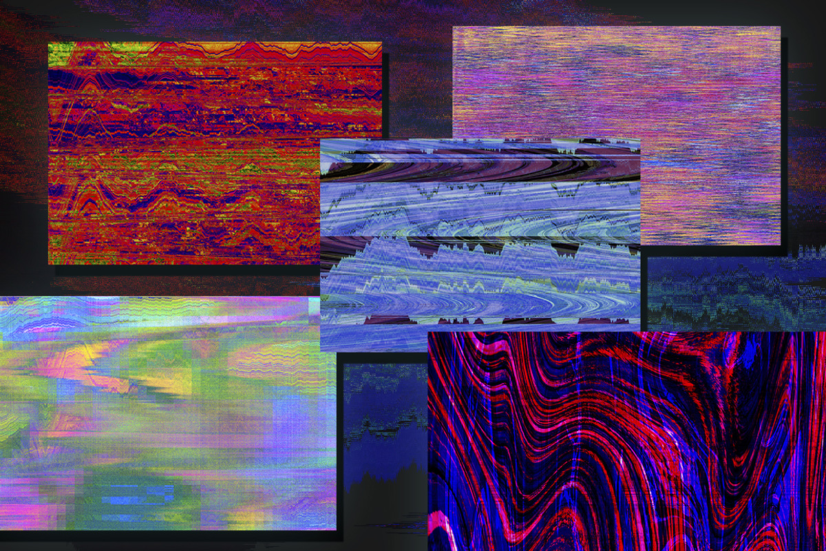 Glitch - 10 Textures & Backgrounds, a Texture Graphic by ghost friend's shop (Photo 2 of 3)
