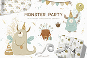 MONSTER PARTY. Kids collection, an Animal Illustration by polikarpovaart (Thumbnail 1 of 10)