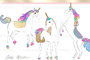 Unicorn Dreams clipart, an Illustration by Libby Wishes (Thumbnail 2 of 11)