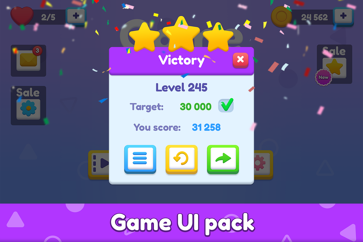 Purple GUI game pack, an UI Kit Template by KartInnka (Photo 11 of 13)