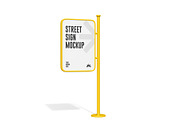 Street Minimal Roadeside Sign Mockup, a Product Mockup by graphypix (Thumbnail 3 of 4)