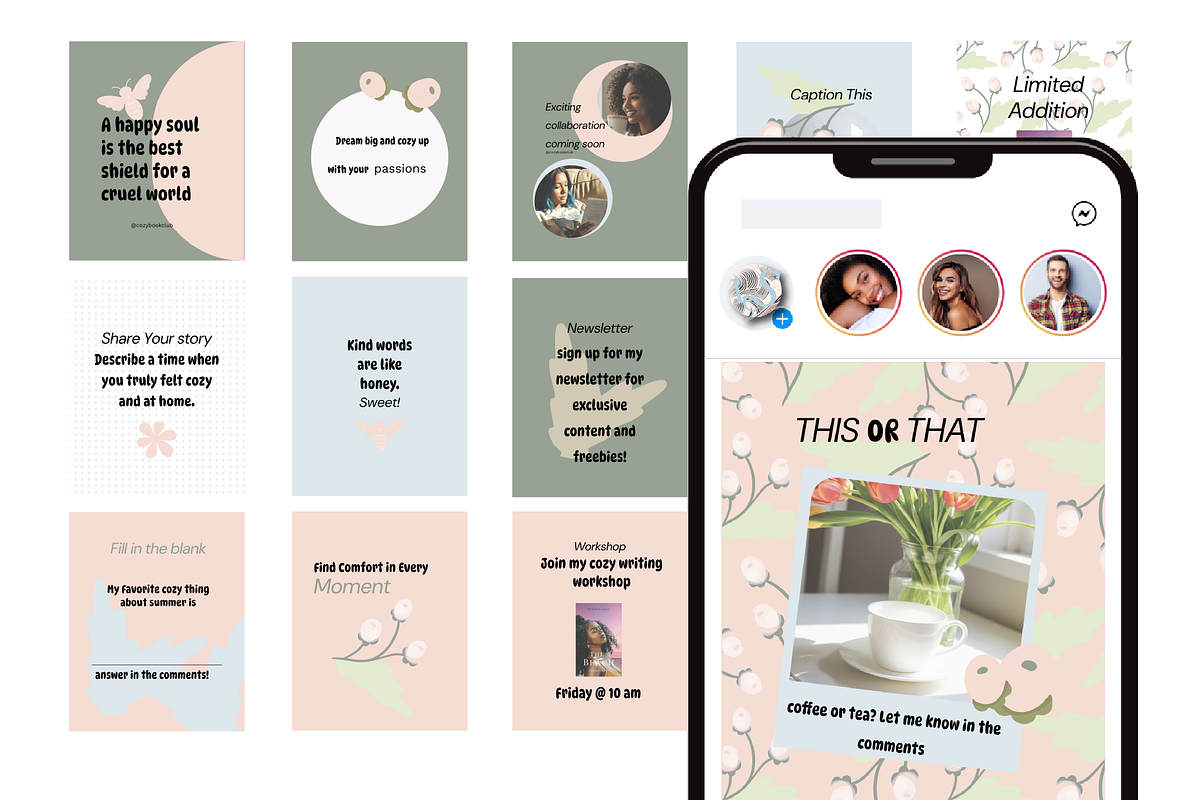 Cute Instagram Templates, a Social Media Template by Little Creative Scribbles (Photo 3 of 5)
