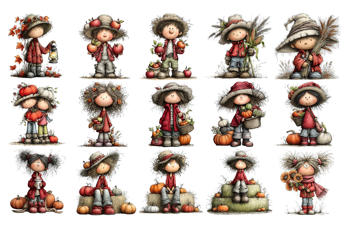 Autumn Farm PNG Clipart Bundle, a Seasonal Illustration by Nicolle's Colorful Art (Photo 4 of 7)