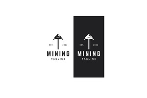 Retro and vintage mining tools logo, a Branding & Logo Template by LOGOCREATIVE
