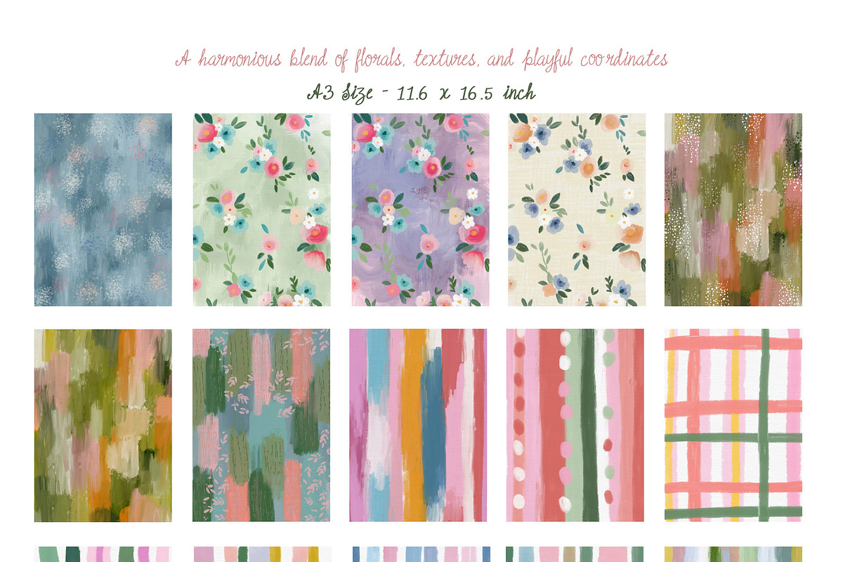 Hand-Painted Backgrounds & Frames, a Background Graphic by Essentially Nomadic (Photo 10 of 16)