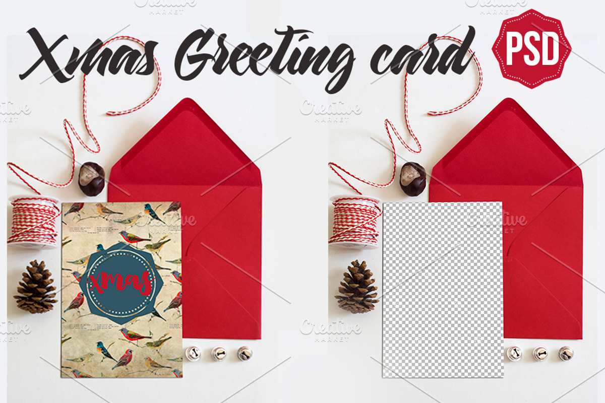 Xmas Greeting card, a Product Mockup by JAY MID IMAGE (Photo 1 of 3)