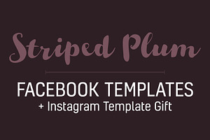 Striped Plum Facebook Template
