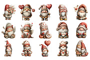 Valentine Gnomes Clipart, an Illustration by DreamArtGraphic (Thumbnail 3 of 4)
