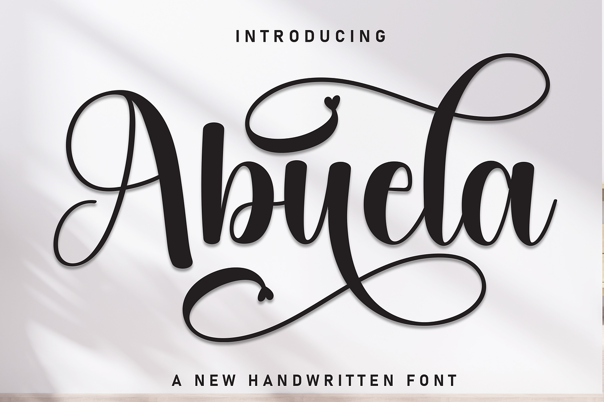 Abuela | Script Font, a Handwritten Font by Scratchones (Photo 1 of 9)