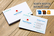 Hearth Hospital Business Card, a Business Card Template by graphicsunday (Thumbnail 1 of 4)