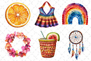 Crochet Summer Clipart PNG, an Illustration by Dream Creation (Thumbnail 5 of 6)