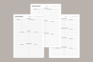 Meal Planning Pages Set V-09