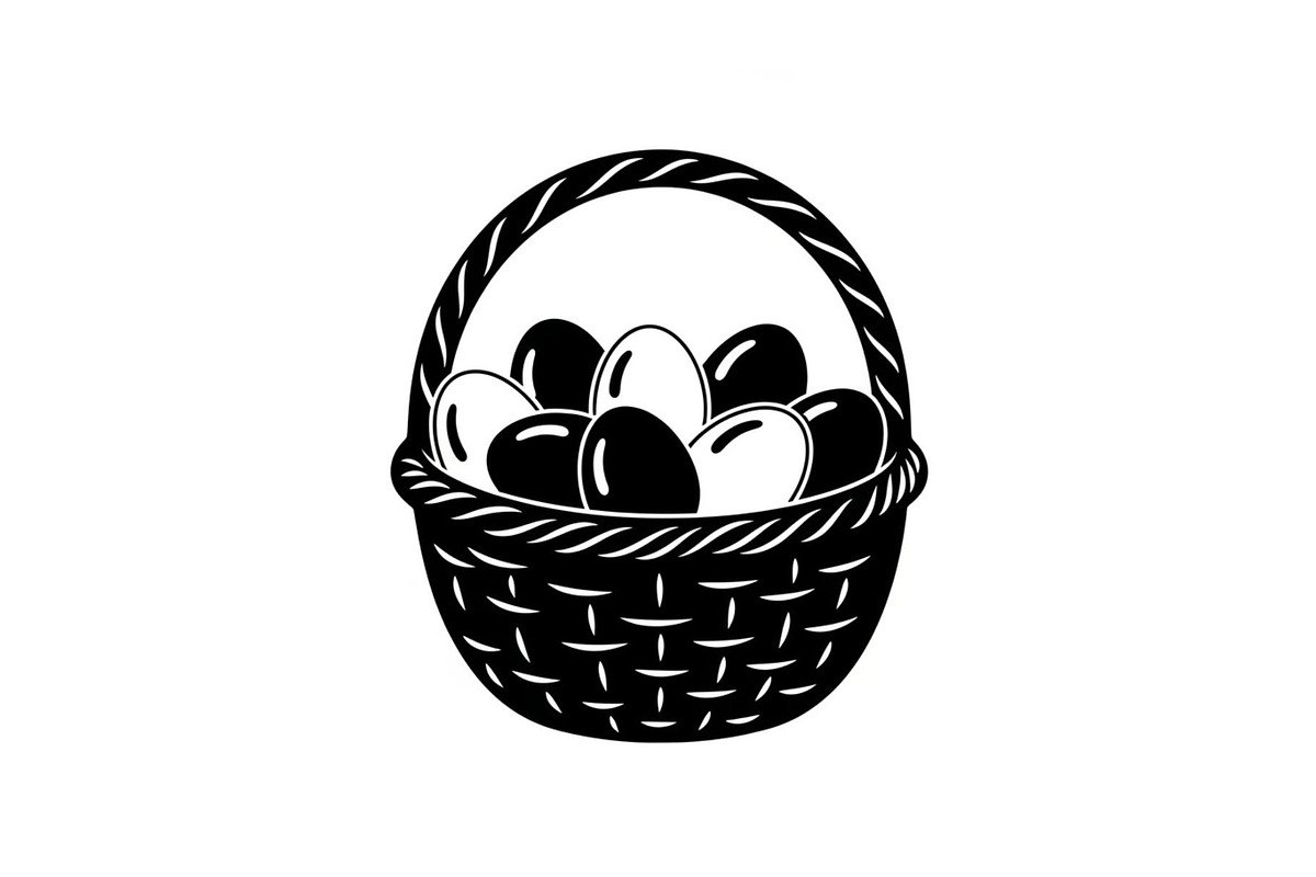 Easter Basket Vector Silhouette Bund, an Illustration by Designs_River (Photo 46 of 51)