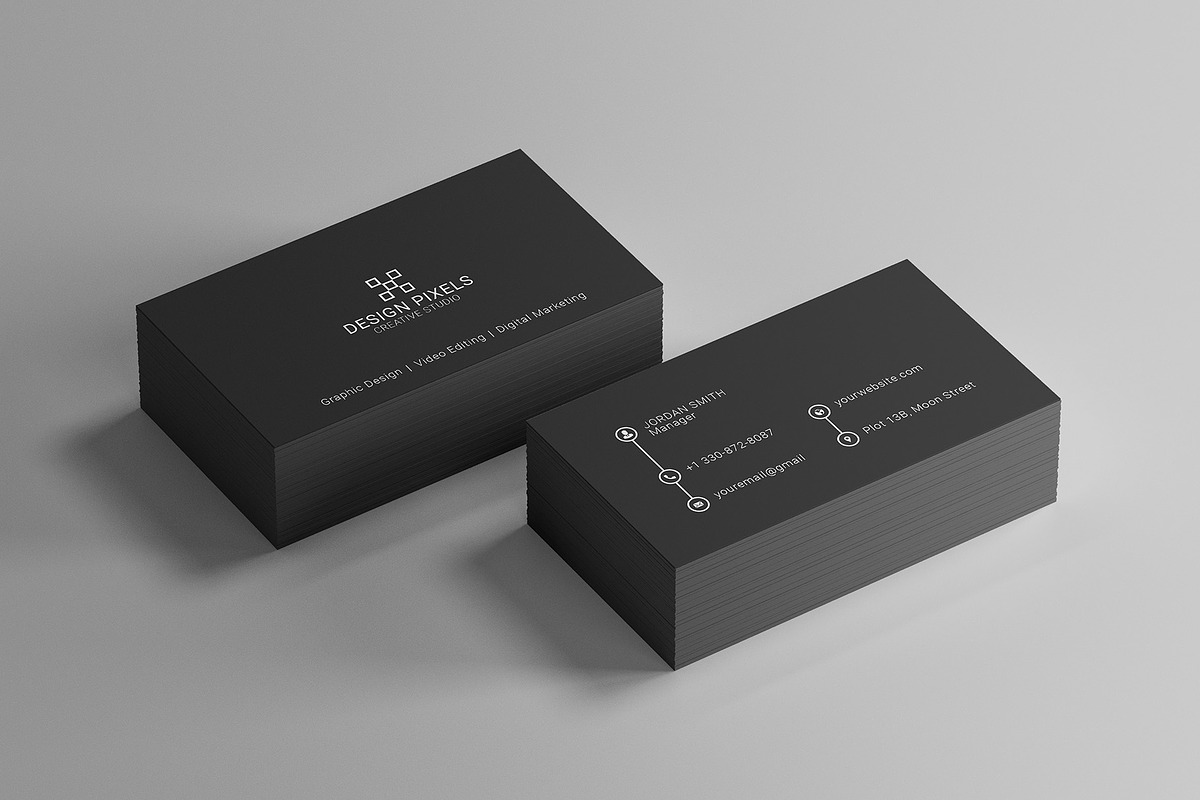 Simple Clean Business Card, a Business Card Template by Saman Osama (Photo 4 of 4)