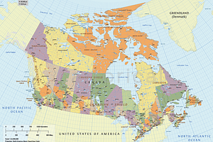 Vector Map Of Canada