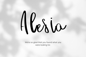 Alesia Handwritting Font