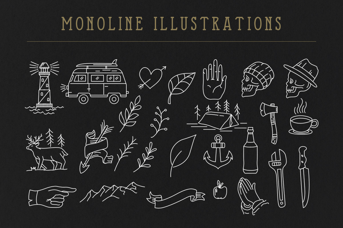 The Holloway Typeface + EXTRAS preview 5