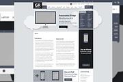 Online Shop Webdesign Wireframe Kit, a Wireframe Template by DesignSomething (Thumbnail 4 of 5)