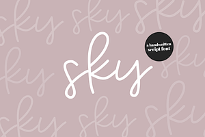 Sky - A Pretty Script Font