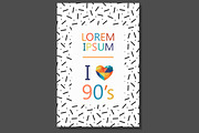 Cards, posters. Trendy design 80-90s, a Brochure Template by ExpressShop (Thumbnail 3 of 3)