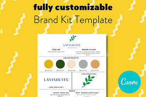 Editable Brand Kit, Canva Template