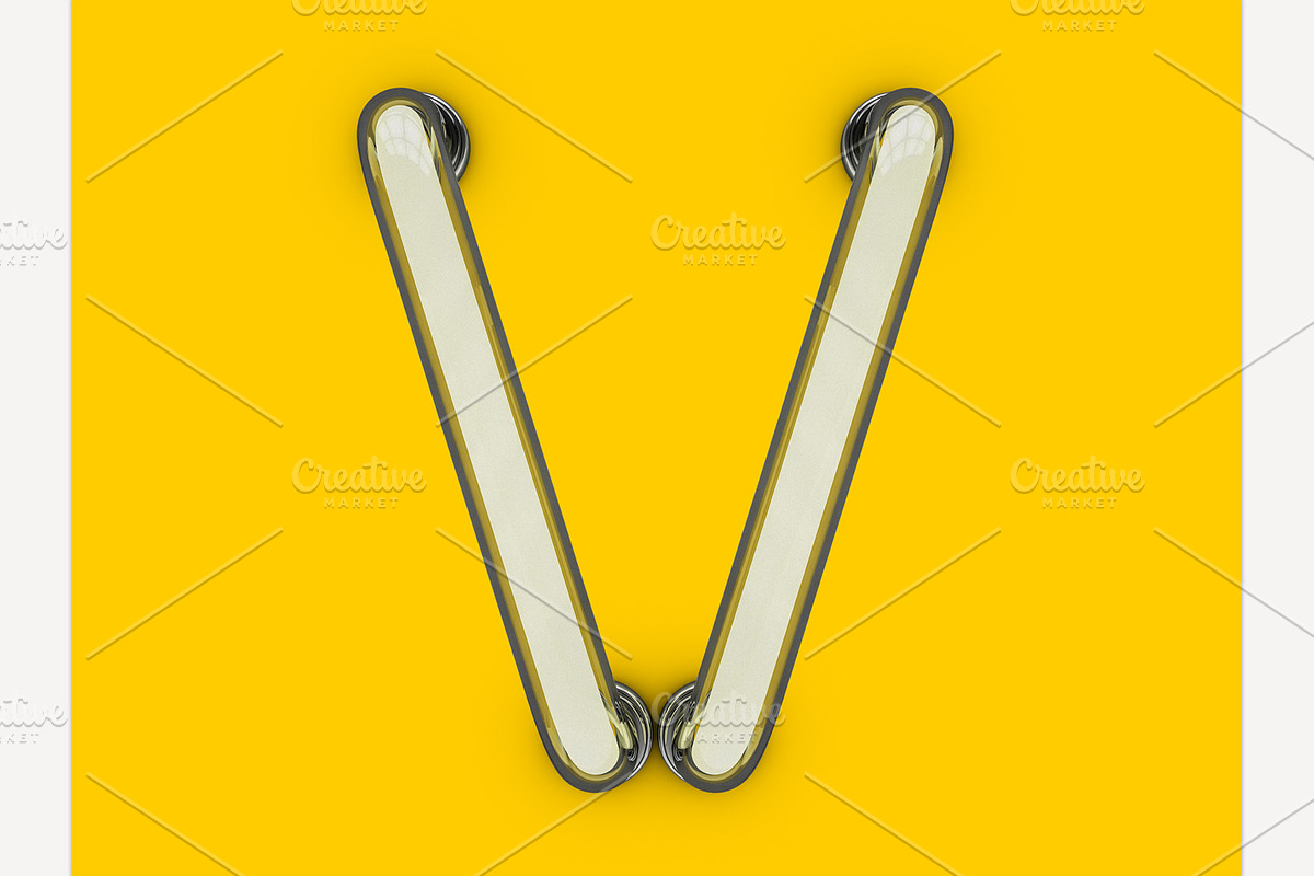 Neon tube font, an Object Graphic by 3D Graphics Shop (Photo 17 of 38)