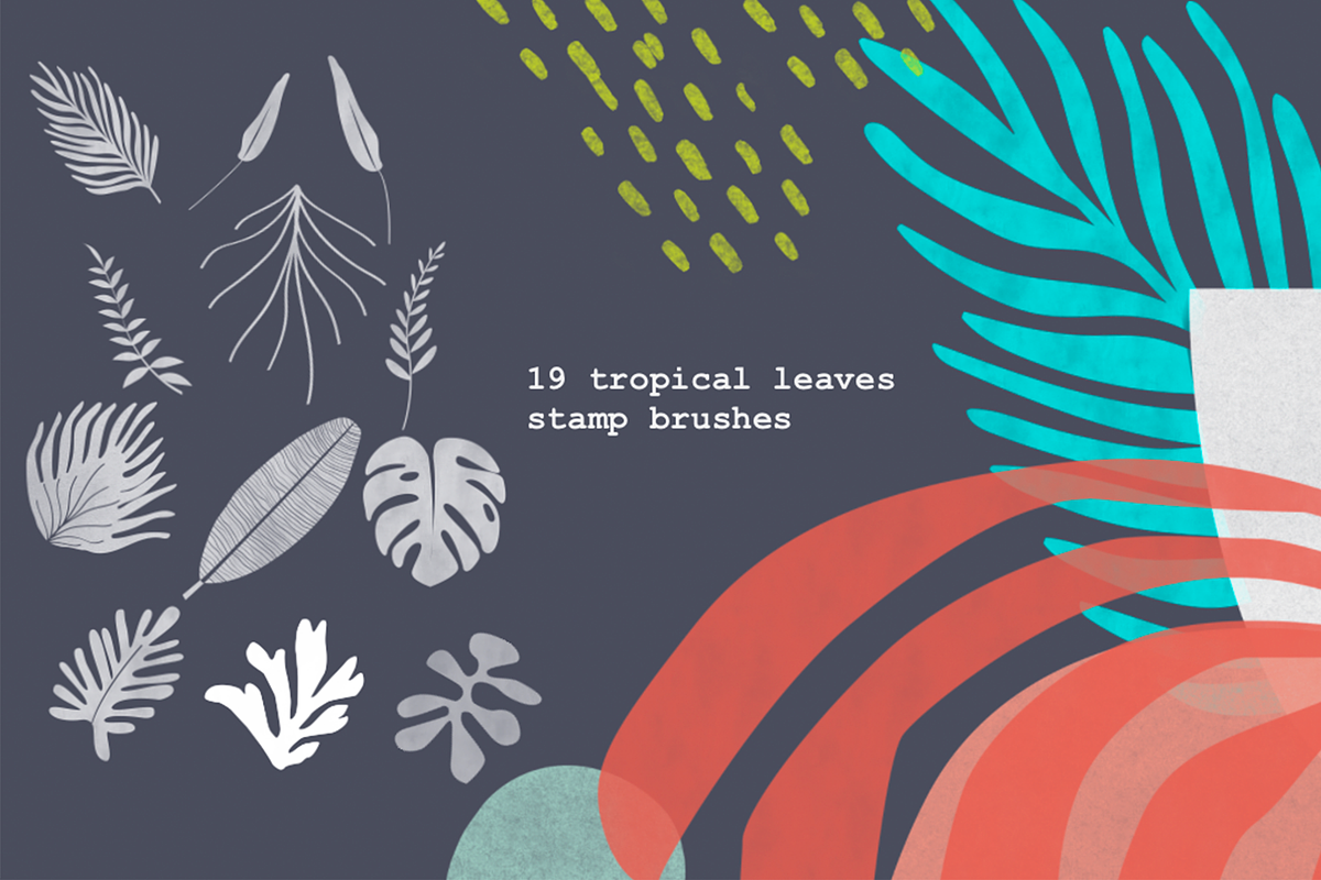 Tropical Madness Procreate 30Brushes, a Brush Add-On by Dollcee (Photo 2 of 4)