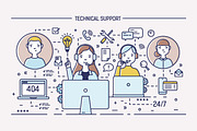 Call center and technical support, a Work Illustration by Good Studio (Thumbnail 1 of 9)