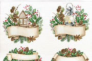 Watercolor Christmas clipart., an Illustration by Mary (Thumbnail 2 of 2)