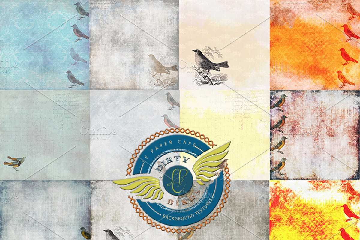 Dirty Birds Background Textures preview 2