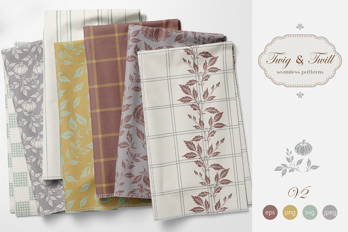 Twig & Twill-Mellow Autumn, a Pattern Graphic by InaCorart (Photo 1 of 13)