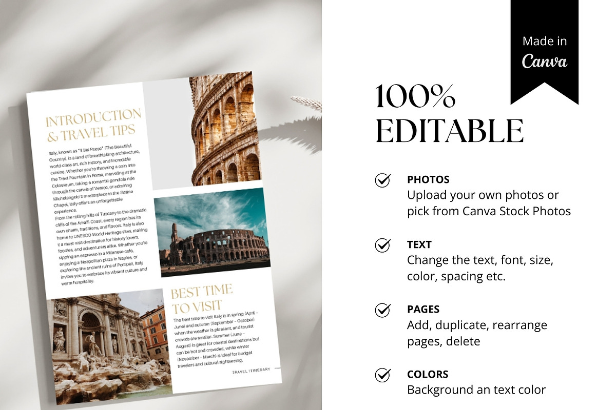 Italy Travel Itinerary Template, a Magazine Template by Pulsecolor (Photo 5 of 9)
