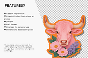 Pink Taurus Floral Collection , an Illustration by Jakayla Digital Co (Thumbnail 3 of 8)