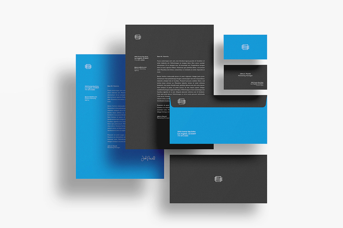 Floating Stationery Mockups, a Print Template by MahmoudWally (Photo 3 of 8)