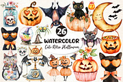 Cute Retro Halloween Clipart, an Illustration by Dream Creation (Thumbnail 1 of 6)