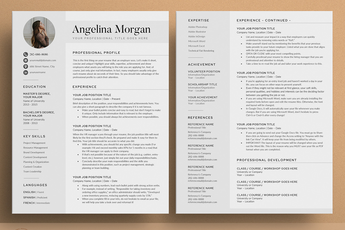 Resume/CV - The Angel, a Resume Template by CreativeLandStudio (Photo 3 of 10)