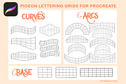Procreate Lettering Template Grids, a Brush Add-On by The Pigeon Letters (Thumbnail 4 of 10)