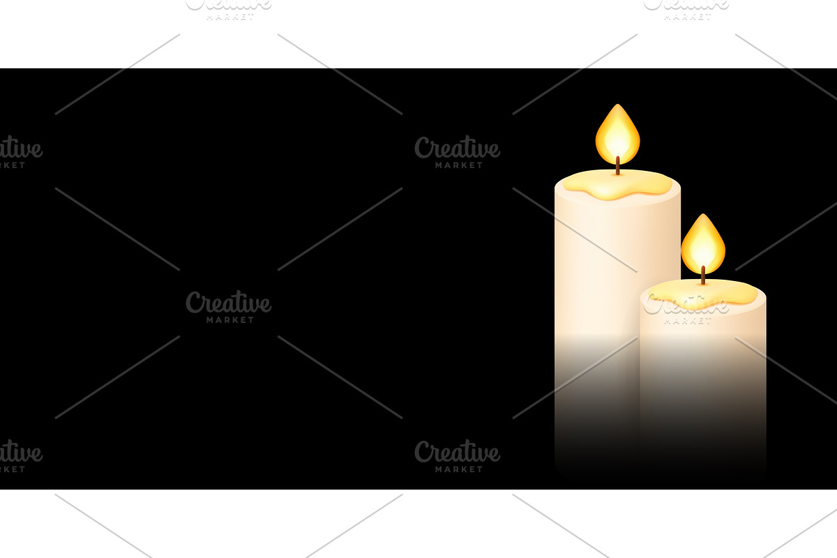 Black background with two burning, an Illustration by GraphiShop