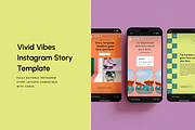 Vivid Vibes: Instagram Story Temp, a Social Media Template by Brighten Made (Thumbnail 1 of 5)
