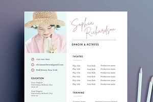 Child Actor Resume Template CANVA