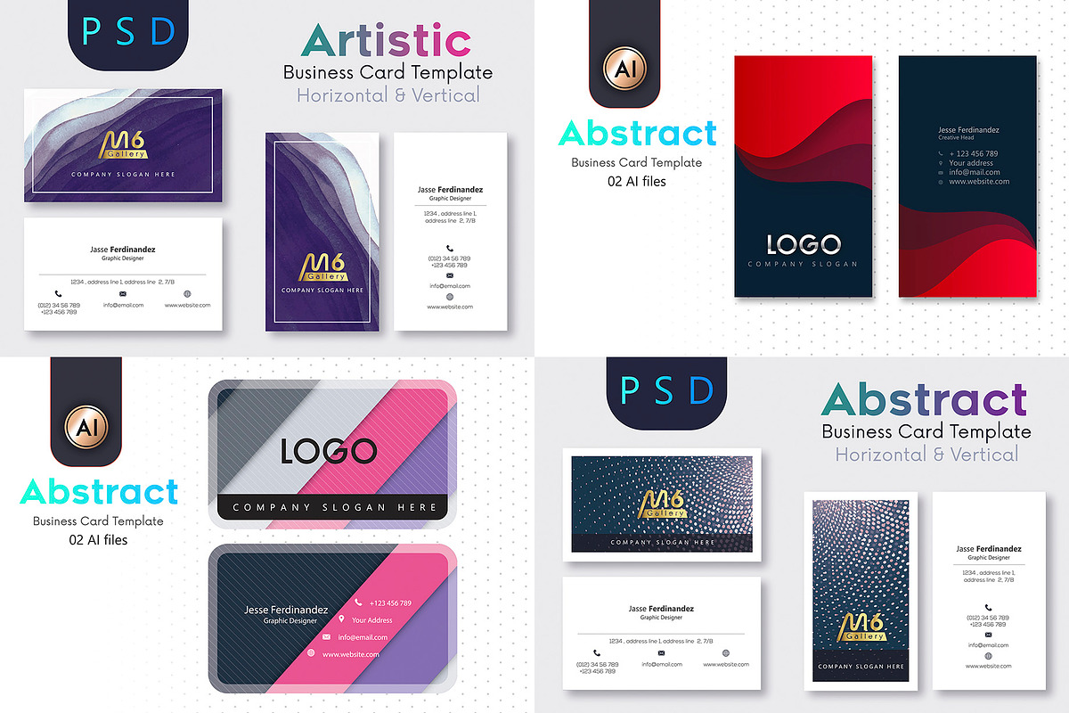 125 Business Card MEGA Bundle, a Business Card Template by M6 Gallery (Photo 26 of 33)