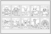 Zoo Animals Coloring Pages for Kids, an Animal Illustration by Lamia Emad (Thumbnail 2 of 5)