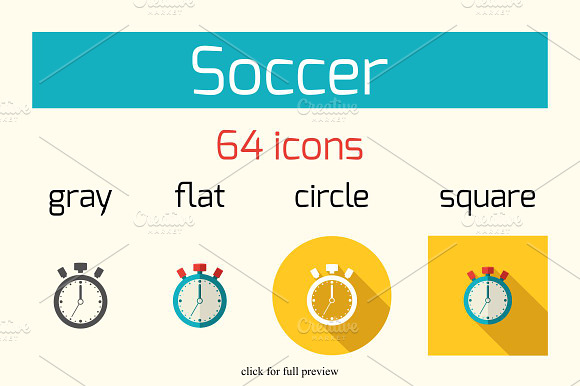 64 Soccer Vector Icons