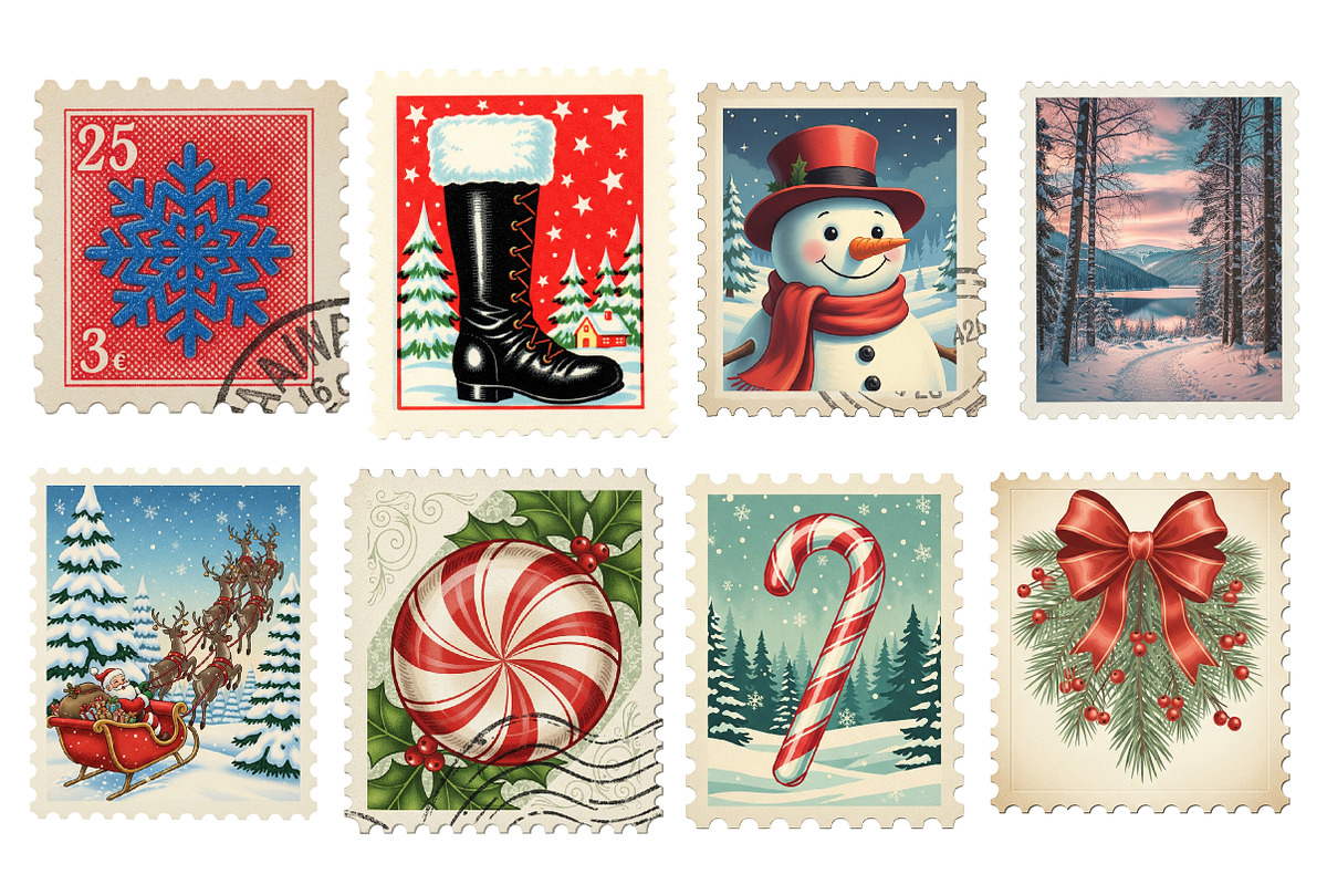 Christmas Postage Stamps, an Illustration by Designworld (Photo 2 of 5)