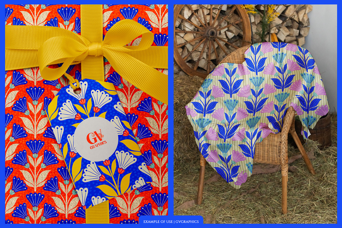 Royal Blue Patterns, a Pattern Graphic by GVGraphics (Photo 7 of 9)