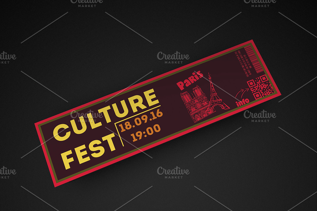 Fresh Event Ticket, an Invitation Template by Konakchiev (Photo 2 of 3)